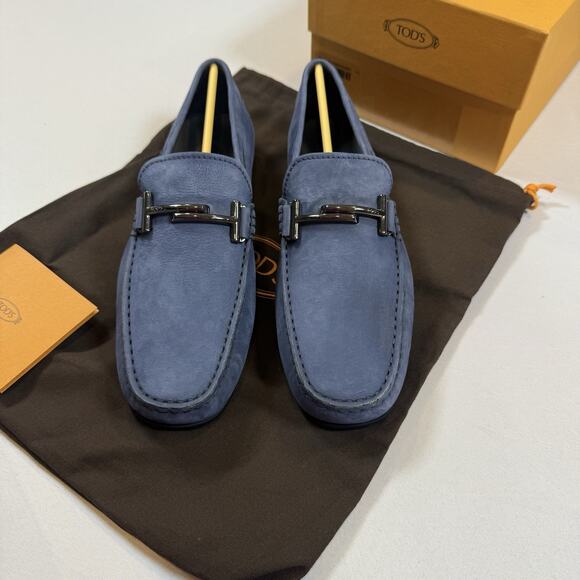 Tod’s GOMMINO DOUBLE T SUEDE DRIVING Loafer Size 7.5UK/9US New In Box MSRP $975 main image 7